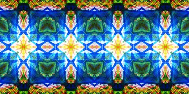 Akrilik ile boyanmış kusursuz etnik desen.