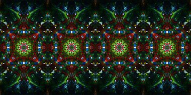 Akrilik ile boyanmış kusursuz etnik desen.