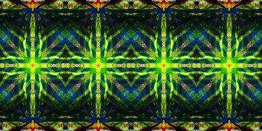 Akrilik ile boyanmış kusursuz etnik desen.