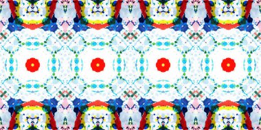Akrilik ile boyanmış kusursuz etnik desen.