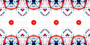 Akrilik ile boyanmış kusursuz etnik desen.