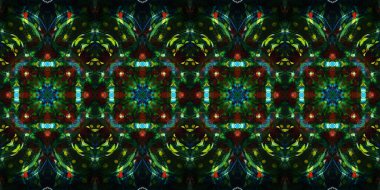 Akrilik ile boyanmış kusursuz etnik desen.