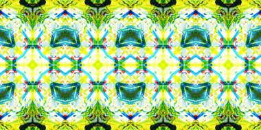 Akrilik ile boyanmış kusursuz etnik desen.