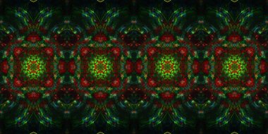 Akrilik ile boyanmış kusursuz etnik desen.