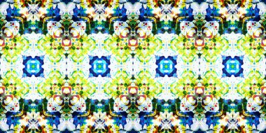 Akrilik ile boyanmış kusursuz etnik desen.