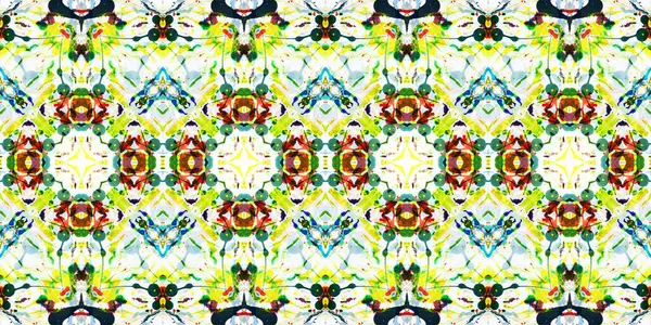 Akrilik ile boyanmış kusursuz etnik desen.