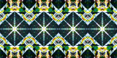 Akrilik ile boyanmış kusursuz etnik desen.