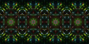 Akrilik ile boyanmış kusursuz etnik desen.