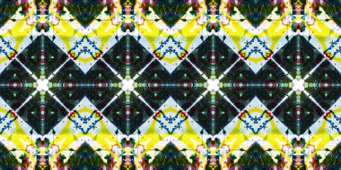 Akrilik ile boyanmış kusursuz etnik desen.