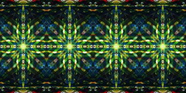 Akrilik ile boyanmış kusursuz etnik desen.