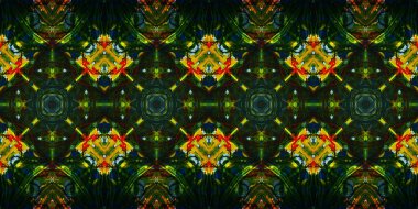 Akrilik ile boyanmış kusursuz etnik desen.