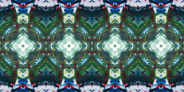Akrilik ile boyanmış kusursuz etnik desen.