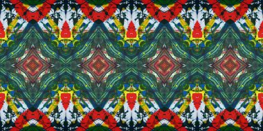 Akrilik ile boyanmış kusursuz etnik desen.