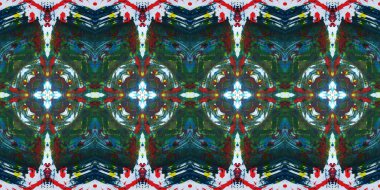 Akrilik ile boyanmış kusursuz etnik desen.