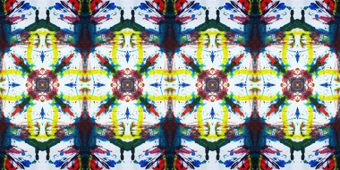 Akrilik ile boyanmış kusursuz etnik desen.