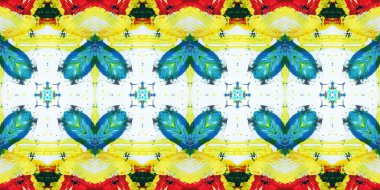 Akrilik ile boyanmış kusursuz etnik desen.