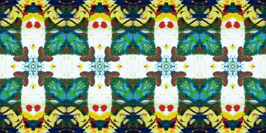 Akrilik ile boyanmış kusursuz etnik desen.