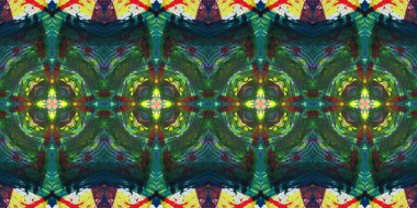 Akrilik ile boyanmış kusursuz etnik desen.