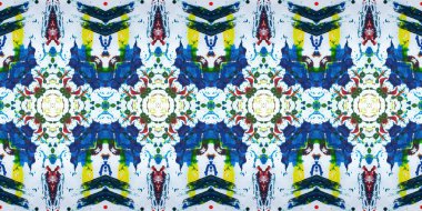 Akrilik ile boyanmış kusursuz etnik desen.