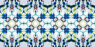 Akrilik ile boyanmış kusursuz etnik desen.