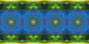 Akrilik ile boyanmış kusursuz etnik desen.
