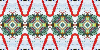 Akrilik ile boyanmış kusursuz etnik desen.