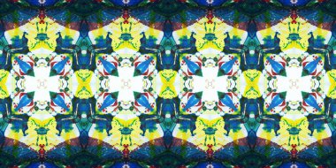 Akrilik ile boyanmış kusursuz etnik desen.