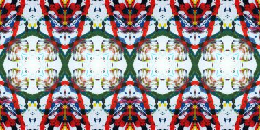 Akrilik ile boyanmış kusursuz etnik desen.