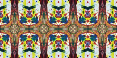 Akrilik ile boyanmış kusursuz etnik desen.