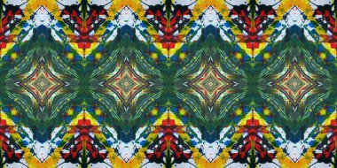 Akrilik ile boyanmış kusursuz etnik desen.