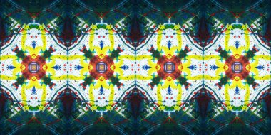 Akrilik ile boyanmış kusursuz etnik desen.