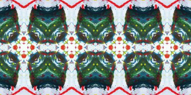 Akrilik ile boyanmış kusursuz etnik desen.