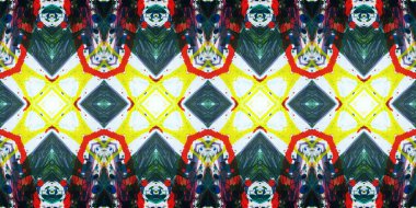 Akrilik ile boyanmış kusursuz etnik desen.