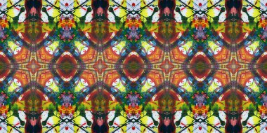 Akrilik ile boyanmış kusursuz etnik desen.