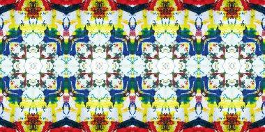 Akrilik ile boyanmış kusursuz etnik desen.