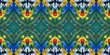 Akrilik ile boyanmış kusursuz etnik desen.