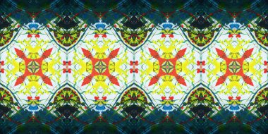 Akrilik ile boyanmış kusursuz etnik desen.