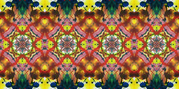 Akrilik ile boyanmış kusursuz etnik desen.