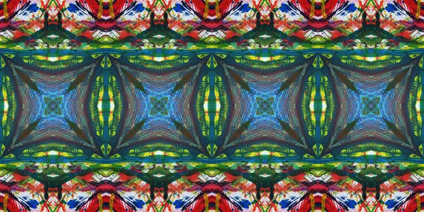 Akrilik ile boyanmış kusursuz etnik desen.