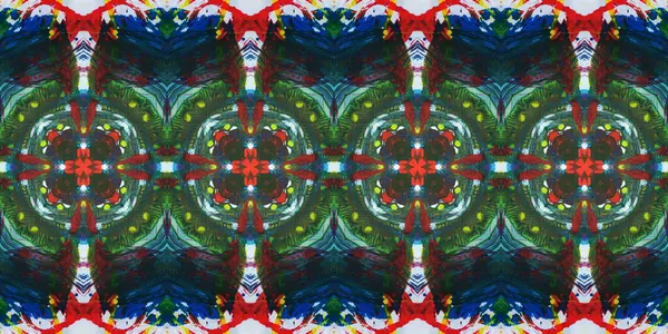 Akrilik ile boyanmış kusursuz etnik desen.