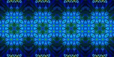 Kusursuz çizim kalıpları kaleydoskop. Akrilik boya çizilmiş.