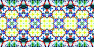 Kusursuz çizim kalıpları kaleydoskop. Akrilik boya çizilmiş.