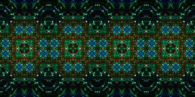 Kusursuz çizim kalıpları kaleydoskop. Akrilik boya çizilmiş.