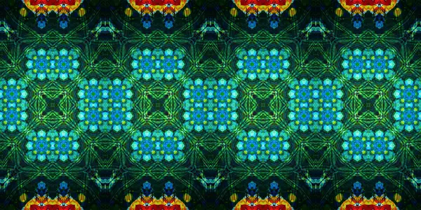 stock image Seamless art drawing patterns kaleidoscope. Acrylic paint is drawn