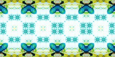 Kusursuz çizim kalıpları kaleydoskop. Akrilik boya çizilmiş.