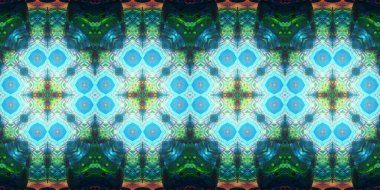 Kusursuz çizim kalıpları kaleydoskop. Akrilik boya çizilmiş.