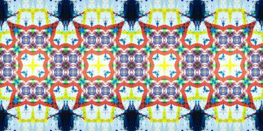 Kusursuz çizim kalıpları kaleydoskop. Akrilik boya çizilmiş.