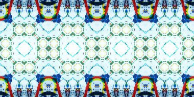 Kusursuz çizim kalıpları kaleydoskop. Akrilik boya çizilmiş.