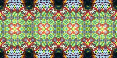 Kusursuz çizim kalıpları kaleydoskop. Akrilik boya çizilmiş.