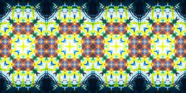 Kusursuz çizim kalıpları kaleydoskop. Akrilik boya çizilmiş.